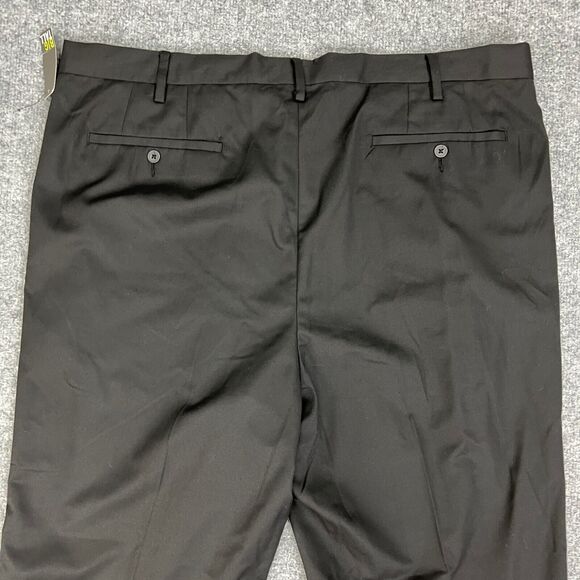 Apt 9 Pants Mens 42 Black Modern Fit Flat Front Straight Viscose Blend Dress - Picture 10 of 12